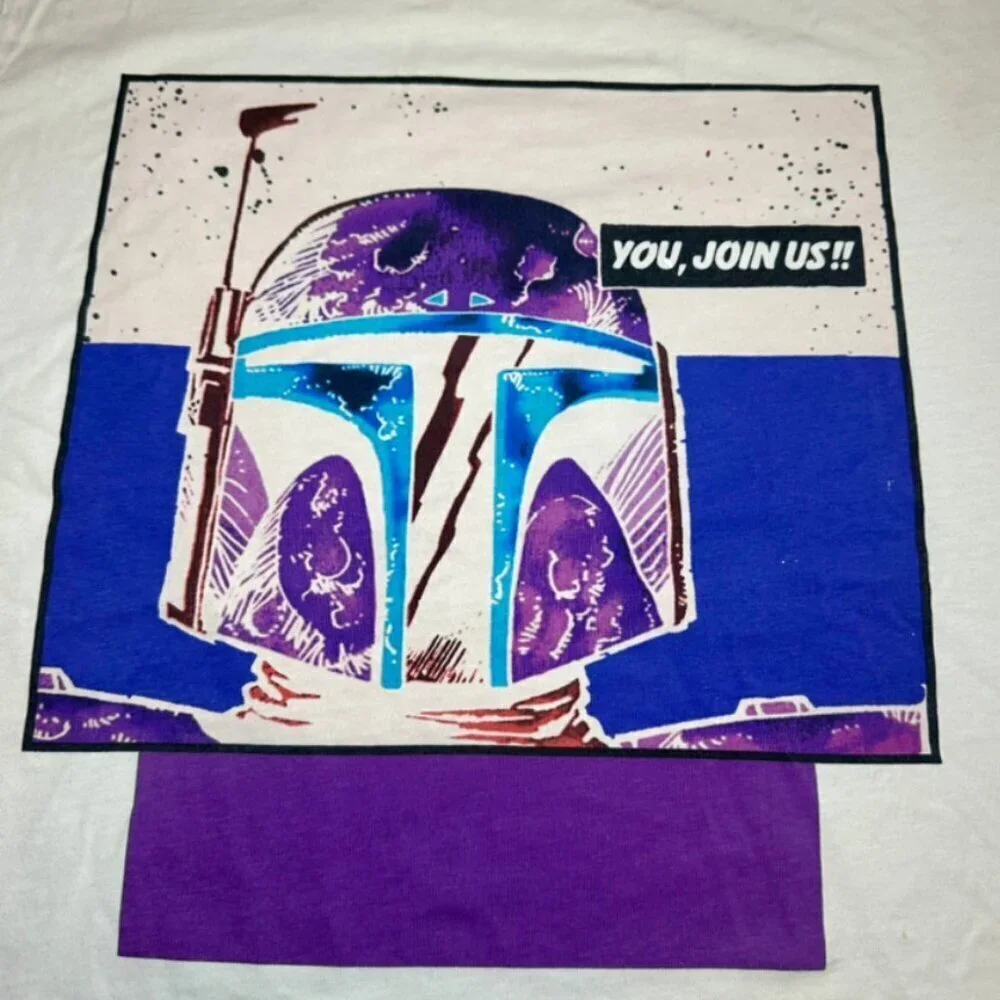 UNIQLO STAR WARS MANDALORIAN BOBA FETT YOU JOIN US T SHIRT Size XL​​​​ - Picture 6 of 8